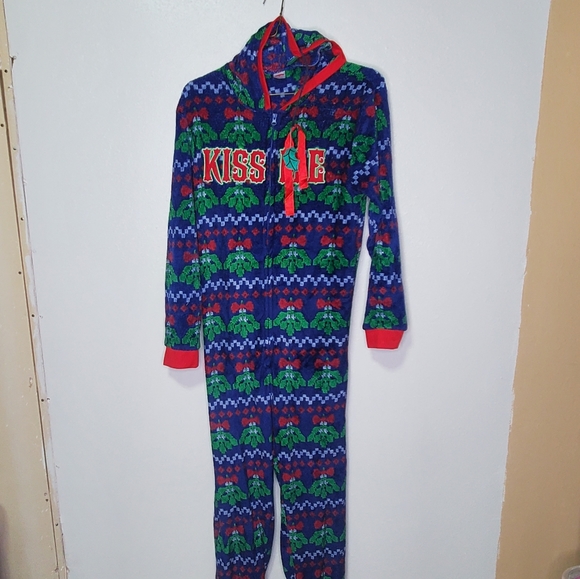 Holiday Time Intimates & Sleepwear Mistletoe Fleece One Piece